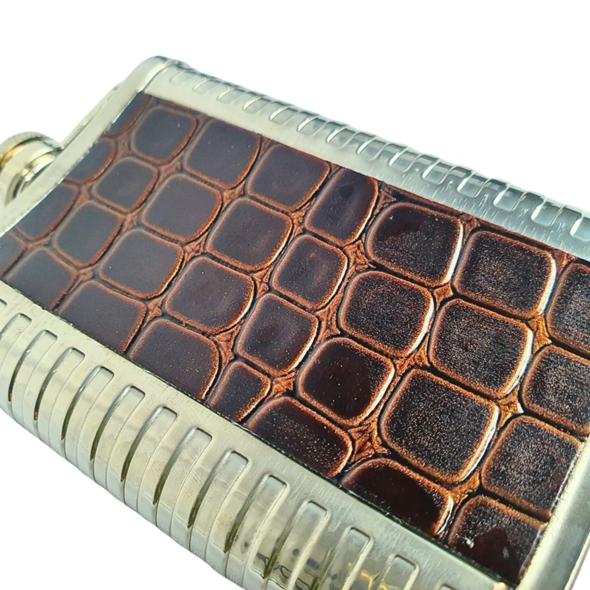 Kit Cantil Marrom Escuro Inox Com Canivete Multifuncional Kit Cantil Marrom Escuro Inox Com Canivete Multifuncional